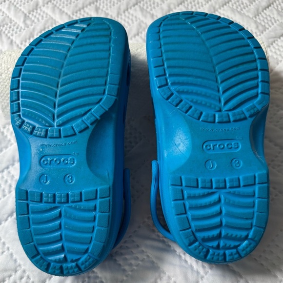 Crocs Baya Kids Cobalt Blue Clogs Slip On Sandals Junior 3 J3 - Picture 6 of 8